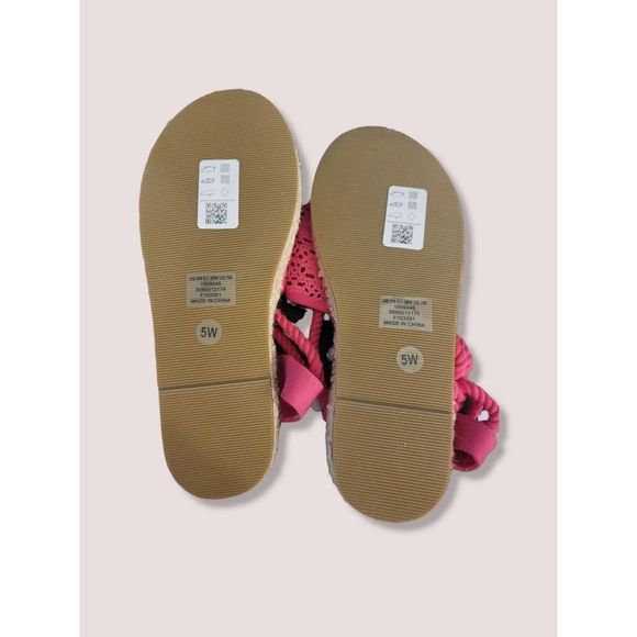 ASOS Womens Wide Fit June Rope Tie Lace Up Espadrilles Sandals in Pink size 7 - Picture 2 of 4